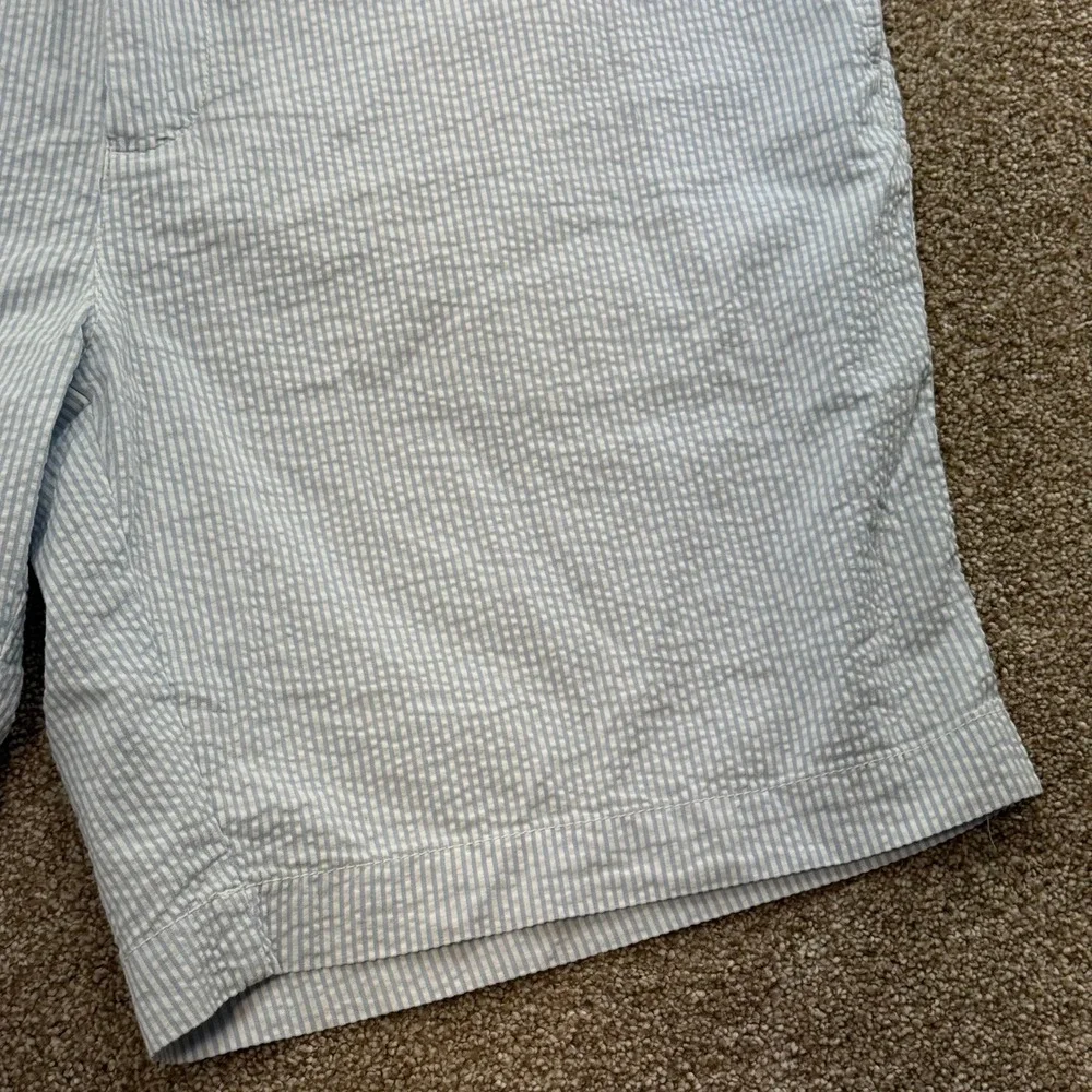 NEW Roundtree & Yorke Casuals Mens 42 Striped Seersucker Relaxed Shorts Casual